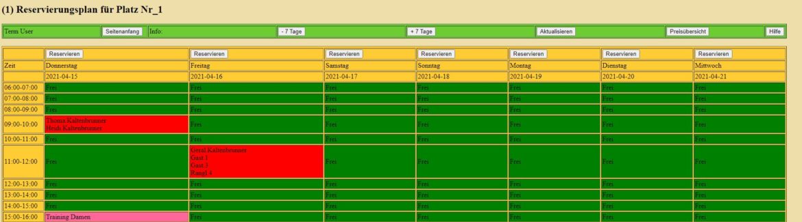 Neues Online-Reservierungssystem „Tensoft24“